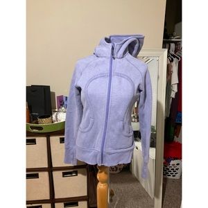 Purple periwinkle lululemon athletica track jacket.